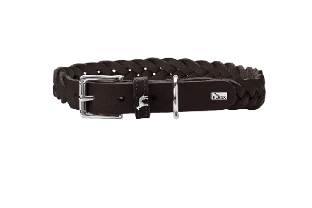 Hunter - Dog Collar Solid Education Special Cow Leather Dark Brown S-M 50cm - Hund - Halsbånd - ZOO.no
