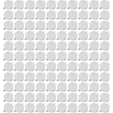 100 stk. Nålspenner Nålbrett 15 mm Metall Sølv Jern Flat Blank DXGHC