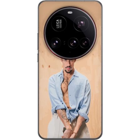 Yhteensopiva Puhelinkuori Xiaomi 15 Ultra Bad Bunny Super Bowl-inspiroima grafiikka, jossa NFL-trofe ja San Franciscon silta urheilusuunnittelussa