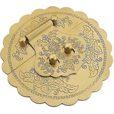 Rundt preget messinghaspe Haspe Lås Dørlås Skapboks Møbelbeslag Haspe