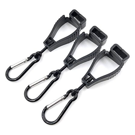 10 STK Bærbare Gjenbrukbare Svarte Plast Arbeidshanskeholdere Kompakt Størrelse Klips