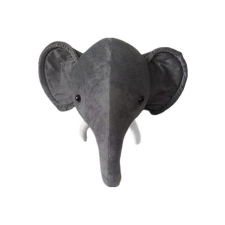 3d Härlig Väggfäste Djurhuvud Filt Fylld Docka Elephant