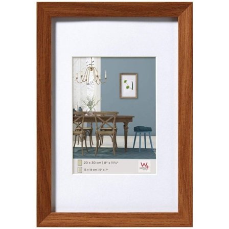 Puuinen kukkakehys - 13 x 18 cm - Ruskea