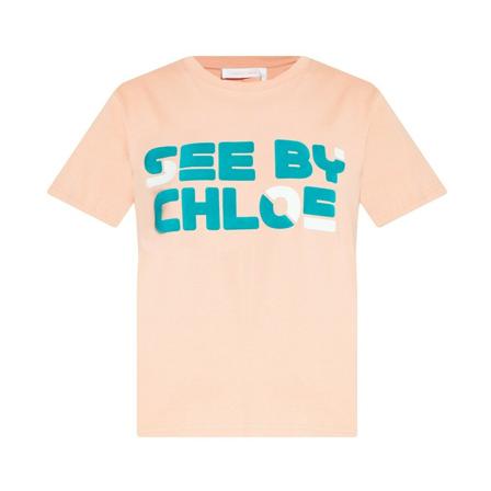 See by Chloé, T-Shirts Beige, Dames, Maat:M