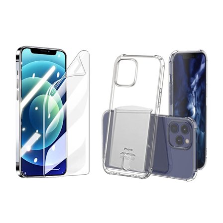 Skal med Korthållare & Hydrogel Skärmskydd iPhone 13 Pro