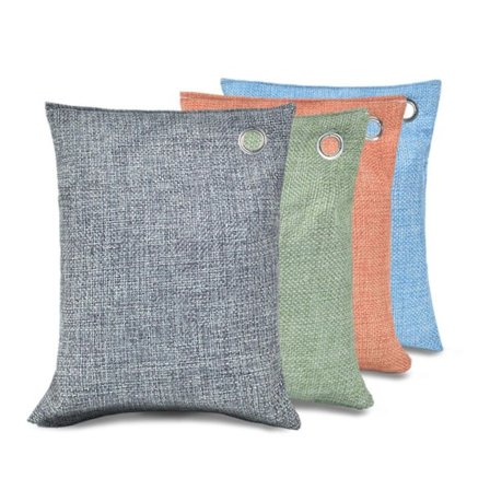 Bambuhiiltä sisältävä ilmanpuhdistuspussi, hajun ja kosteuden poistaja, luonnollinen, kannettava, auton ilmanraikastin, kengän deodorantti, 
