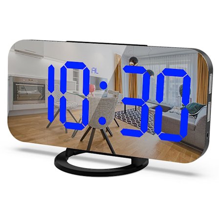 Højt Vækkeur Med Sengeryster Til Tunge Sovere, Dobbelt Vibrerende Vækkeur Med USB-oplader Til Døve Og Hørehæmmede