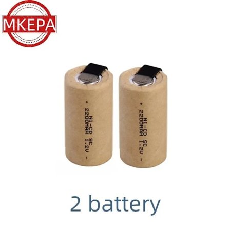 Skruetrækker Elektrisk boremaskine SC Batterier 1,2V 2200mAh Sub C Ni-Cd genopladeligt batteri Med Tab Elværktøj NiCd SUBC celler