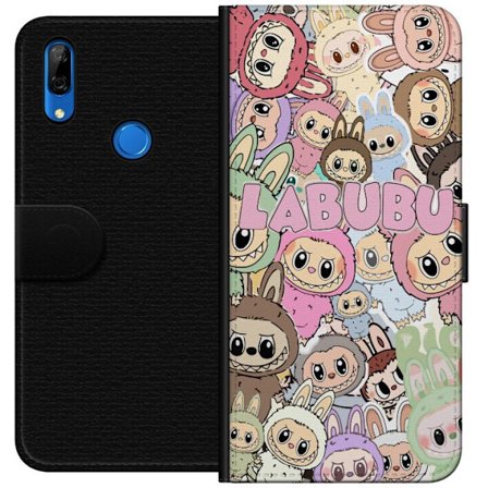 Yhteensopiva Lompakkokotelo Huawei P Smart Z Ruusunpunainen kawaii-kompositio, jossa on söpöjä piirrettyjä hahmoja ja pehmeitä muotoja