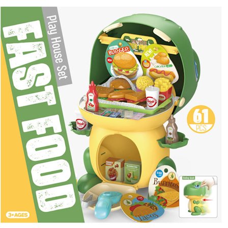 Skydende tegneserie dinosaur burger (minimum anbefalet alder: 3 år)