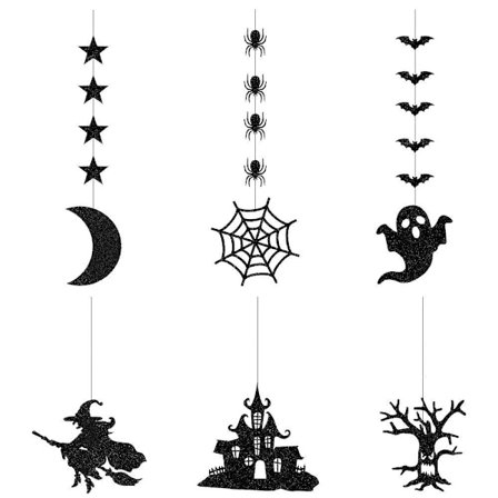 6stk/pose Halloween Hanging Banner Garland Halloween Spiral
