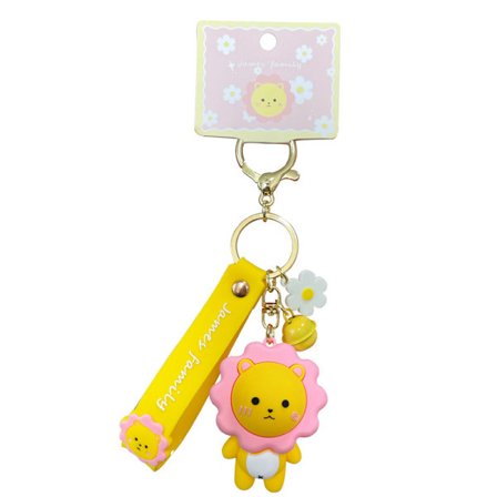 Män Kvinnor Pojkar Flickor Silikon Söt PVC Cartoon Djur Nyckelring Cr