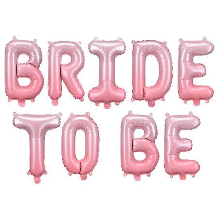 BRIDE TO BE Folieballoner Pink 350x45 cm