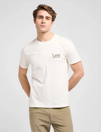 Lee Jeans Medium Wobbly Lee Tee - Cream - S