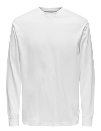 Onsfred Life Ls Tee Noos Tops T-shirts Long-sleeved White ONLY & SONS