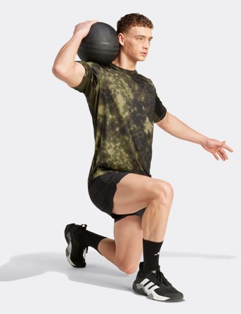 adidas Performance Sea Aop Tee - Green - XXL