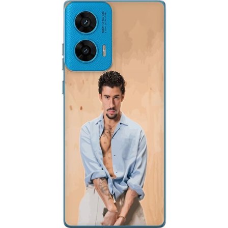 Kompatibelt Mobildeksel til Motorola G96 Bad Bunny Super Bowl-inspirert grafikk med NFL-trofé og San Francisco-bro i sportdesign