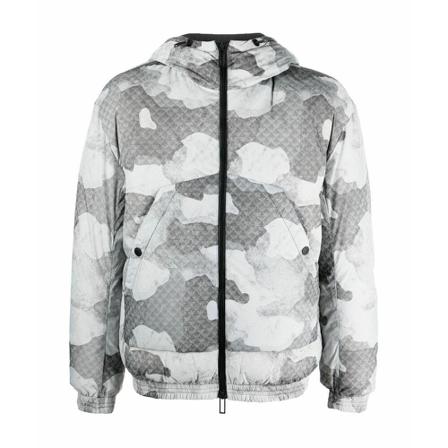 Emporio Armani, Winter Jackets Grijs, Heren, Maat:S,Camouflage