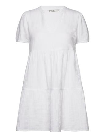 Onlnora S/S Loose Dress Ptm Dresses Summer Dresses Hvit ONLY*Betinget Tilbud