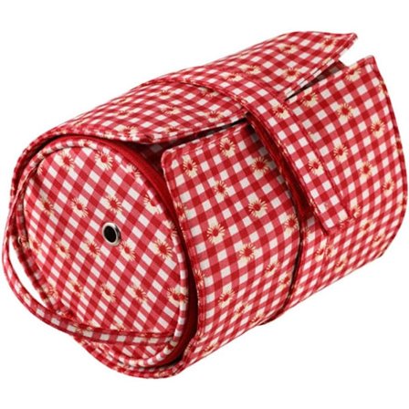 ING Virkkaussäilytyslaukku kestävällä lankasäilytyslaatikolla ja polyesteristä valmistetulla neulepuikkolaatikolla; kannettava laukku 