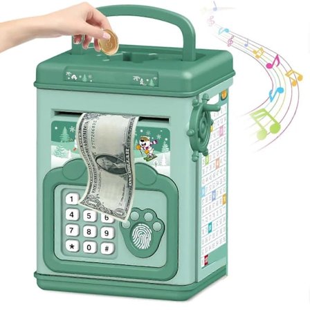 Electronic Piggy Bank with Touch Screen: Large Digital Coin Bank Password Money Bank ATM Savings Bank Password, Birthday Gifts