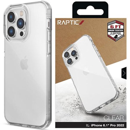 Raptic X-Doria Clear Case for iPhone 14 Pro Max, pansret gjennomsiktig deksel