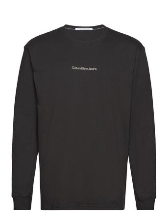 Stacked Slogan Ls Tee Calvin Klein Jeans Black