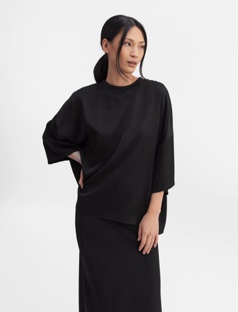 Ahlvar Gallery Thess Silk Tee - Black - M