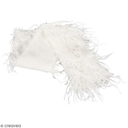 Fuskpälskupong - Vit - 60 x 10 cm - Lång hög - Köp per meter
