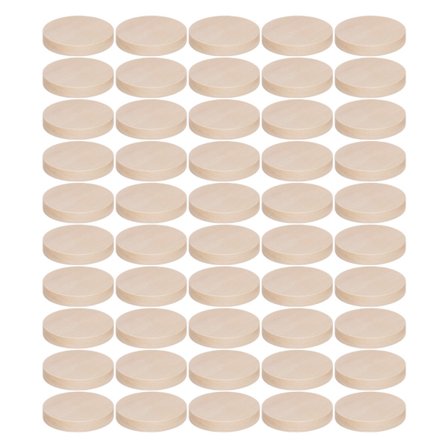 50 stk. runde træmønter 1,2 tommer ubehandlede naturlige holdbare træmultifunktionelle træcirkler til maling farvning DIY