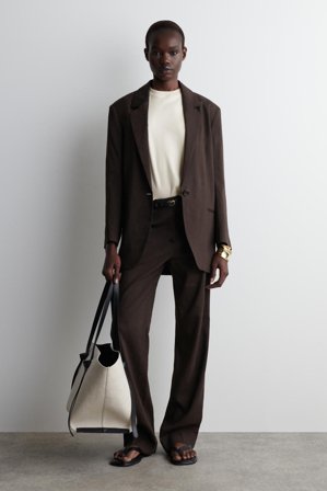 COS Femme T-Shirt Regular Élégant in Beige