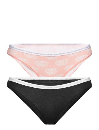 Bikini 2Pk Trusser, Tanga Briefs Multi/mønstret Calvin Klein