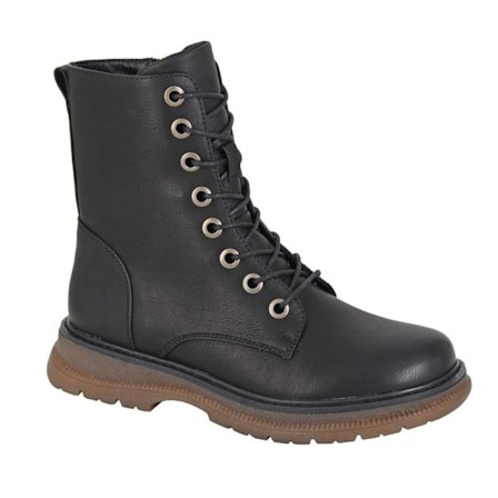 Cipriata Dam/Dam Lace Up Combat Boots 4 UK Matt Black