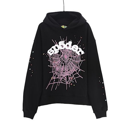Sp5der Hip-hop-sanger 3D-trykt Trøje Herre og Dame til og med Hoodie Casual Set[HK] Sort Hoodie