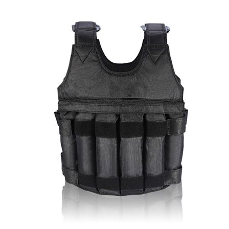 Treningsvest for trening, fitness, 50 kg maksimal belastning, justerbar vekt