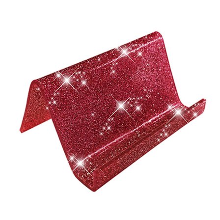 Visitkortholder til skrivebord, glitter akryl visitkortholder stander