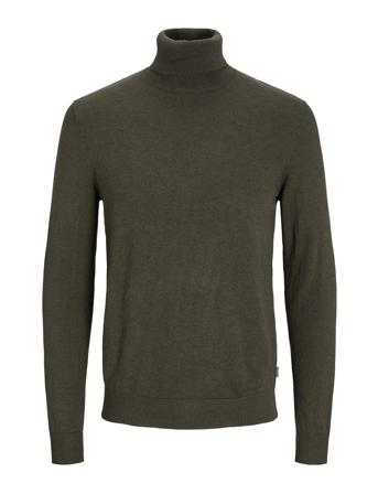 Jjeemil Knit Roll Neck Knitwear Turtlenecks Kakigrønn Jack & J S*Betinget Tilbud