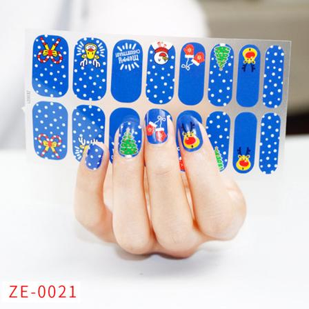 Christmas Nail Art Stickers Dekaler 5 ark självhäftande Gnome Santa Claus Ren