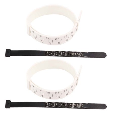 2 Set Finger Hanterad Ring Storleksmätare Armband Smycken Mätverktyg