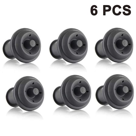 Paris_Vacu Vin Vörvarare Vakuumpropper - Sæt med 6, Flerfarvet, til