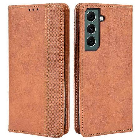 Yhteensopiva Samsung Galaxy S22 5G Vintage PU Nahkainen K nnett v Kotelo Magneettinen Automaattinen Sulkeutuva Jalusta Lompakko Painettu Mosaiikki 