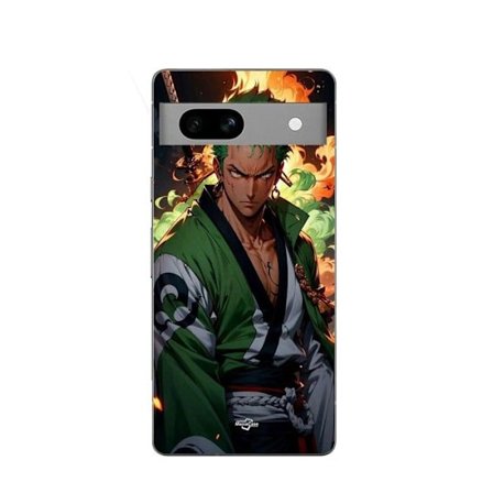 Telefonfunktion - Maniacase - Google Pixel 7a - One Piece Zoro - Silikon - Mjuk