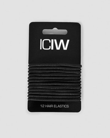 ICANIWILL - Sport Hair Ties 12-pack Black ICIW