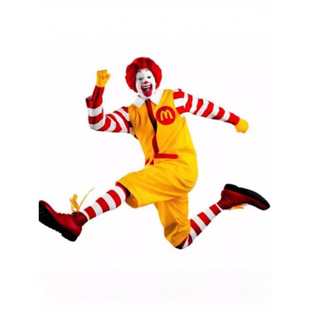 Ronald McDonald Voksen Klovnekostyme for Halloween- og Karnevalsfester[JUN]