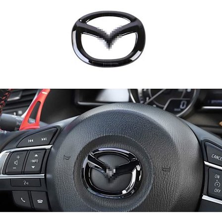 MAXDOOL Röd rattkåpa klistermärke paljetter ram trim för Mazda 3 6 CX-3 CX-5 CX-9 interiör tillbehör