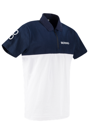 Poloshirt Bering Weiß/Marineblau S
