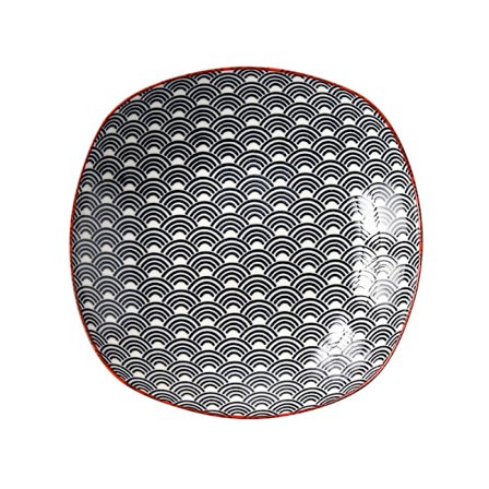 Keramiska dessertplattor, set om 2, små salladstallrikar 8 tum aptitretare tallrikar för kök, mikrovågsugn diskmaskin säker, olika färger