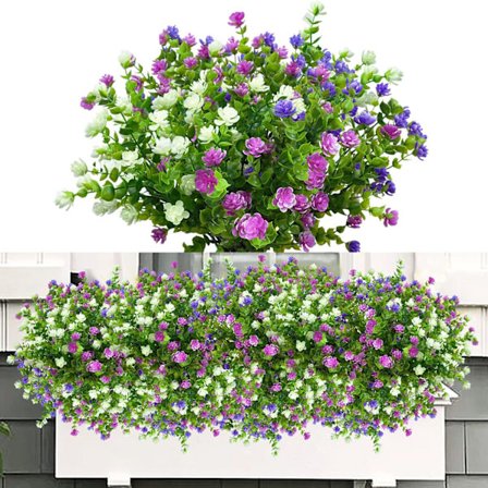 6 kpl Ulkotilojen Tekokukat UV-Kestävä Muovi Tekokukat