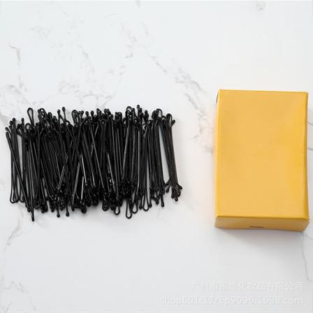 2,2" Sort Oversized Hårklemme - Sort Spids Flad Hårnål til Kvinder"