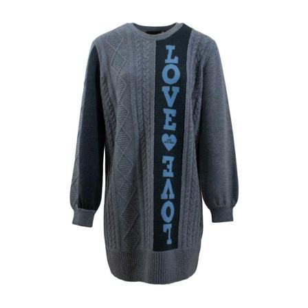 Love Moschino Knitted Kjole Grå, Dame